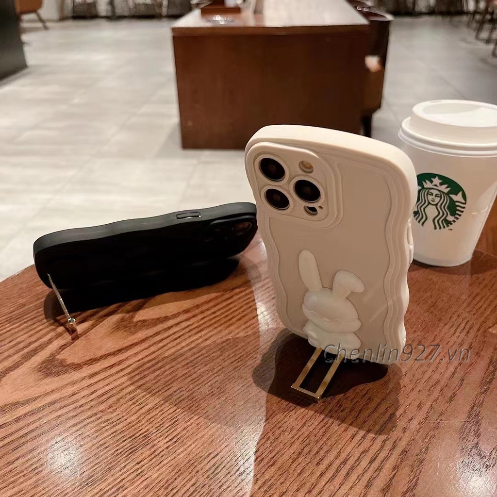 Ốp Điện Thoại Có Giá Đỡ Hình Thỏ Cho IPhone 14 13 12 11 PRO MAX Mini X XR XS MAX 6 6S 7 8 PLUS SE 2020