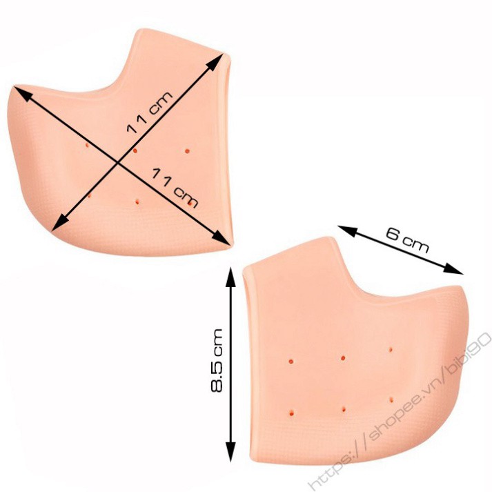 Miếng lót gót chân 𝑭𝒓𝒆𝒆𝒔𝒉𝒊𝒑 Cặp lót gót chân chất liệu silicon mềm mại co giãn chống chai giảm đau có lỗ thoáng khí