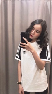 Áo das trắng phối đen