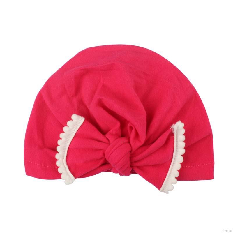Mũ turban thắt nơ mềm mại xinh xắn cho trẻ sơ sinh