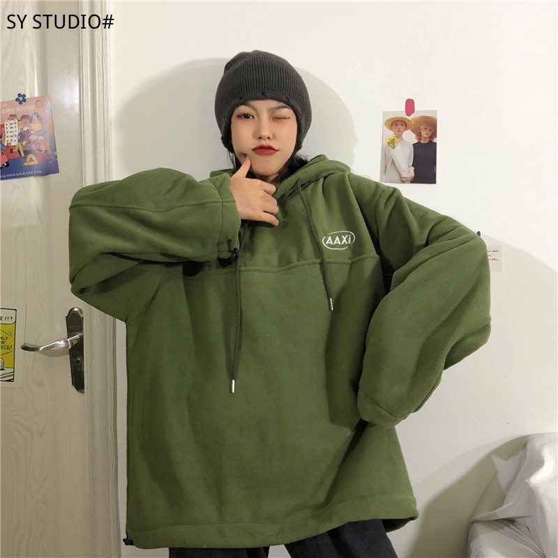 Áo hoodie SUXI tay dài phong cách Hàn Quốc thời trang dành cho nữ