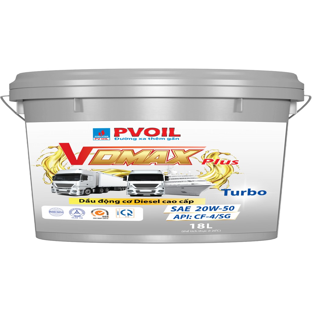 VDMAX PLUS TURBO 15W40/18L DẦU ĐỘNG CƠ DIESEL CHẤT LƯỢNG CAO PV OIL Dành cho xe tải
