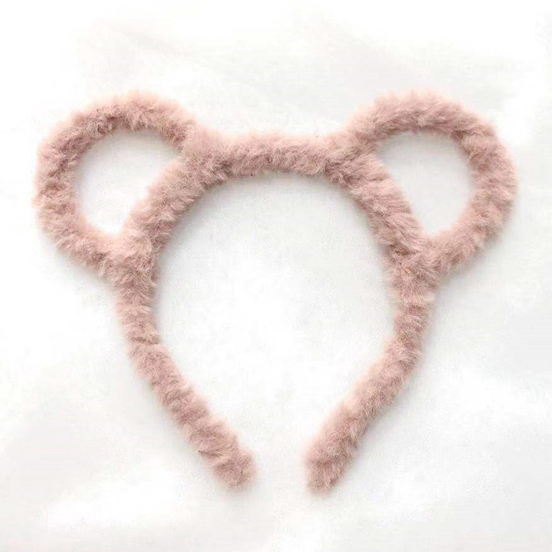 Băng Đô Tai Thỏ Bằng Vải Bông Mềm Mại Dễ Thương Cho Bé Gái