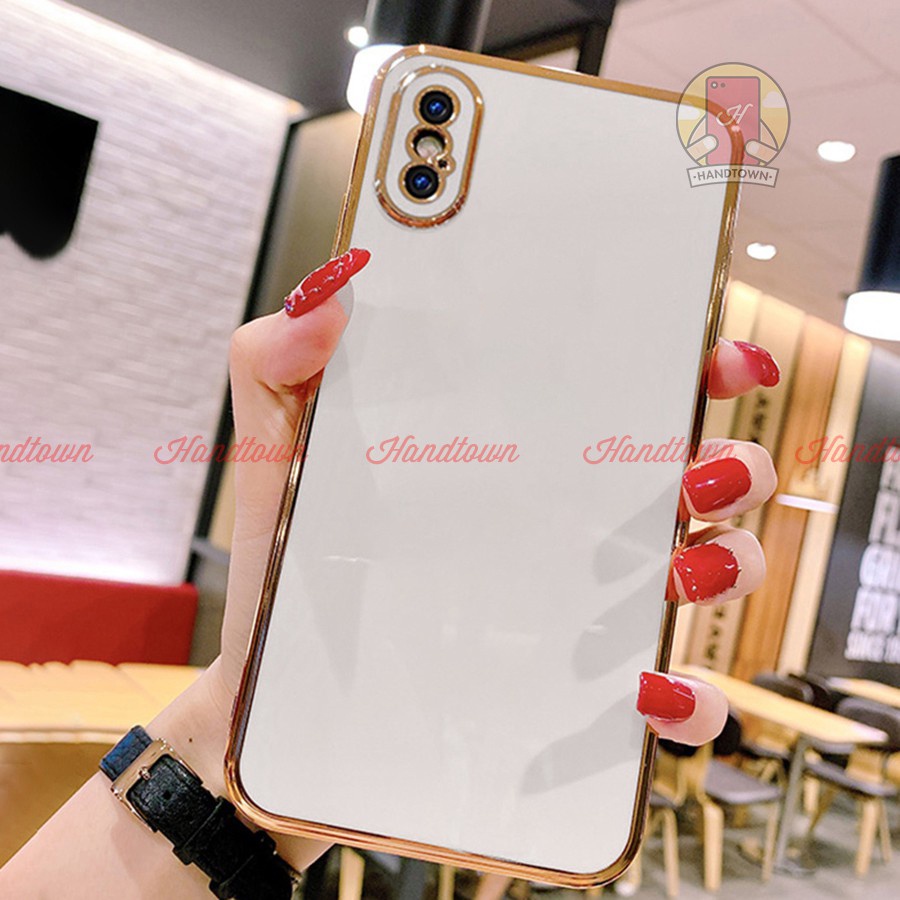 Ốp lưng silicon viền màu Vuông Cạnh độ lên iPhone 12 Cho iPhone 7 8 6 6s Plus Xs Max 11 11 Pro SE 2 2020 12 Mini Pro Max