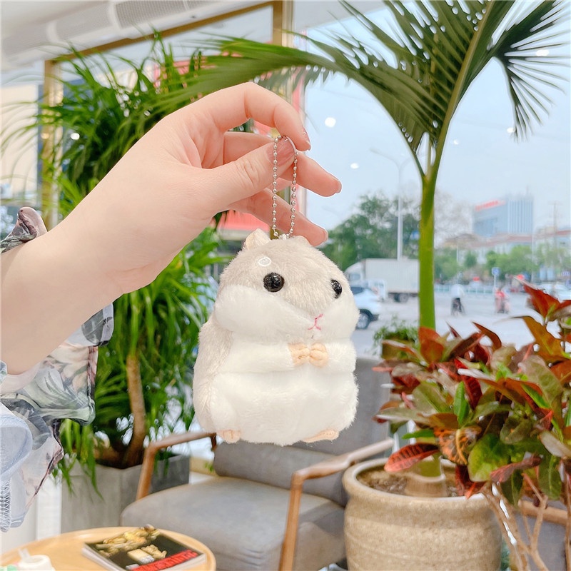Móc Khóa Hình Chuột Hamster Nhồi Bông Dễ Thương