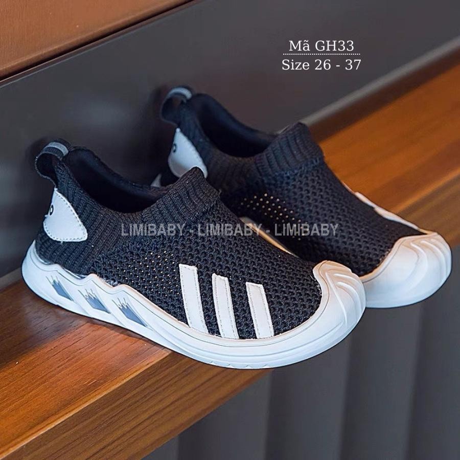 Giày lưới cho bé trai lười thoáng mát LIMIBABY chất liệu êm nhẹ dáng thể thao trẻ em đi học đi biển 3 - 12 tuổi GH33