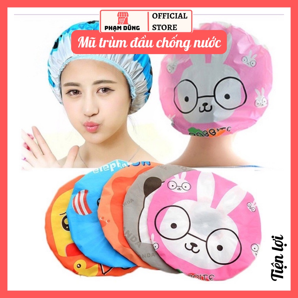 Mũ trùm đầu chống nước khi tắm tiện lợi