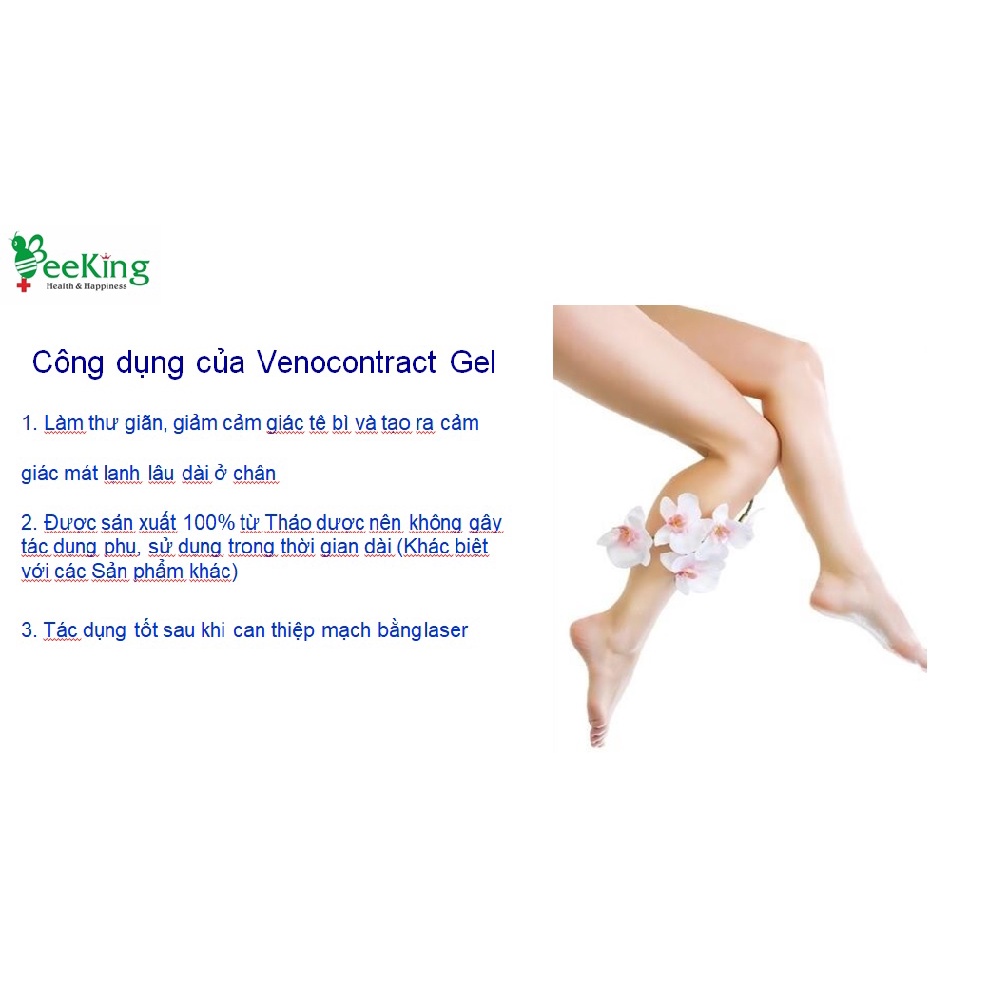 Venocontract Gel-Hỗ trợ điều trị các triệu chứng phổ biến do suy giãn tĩnh mạch, Vớ Giãn Tĩnh mạch, Gối