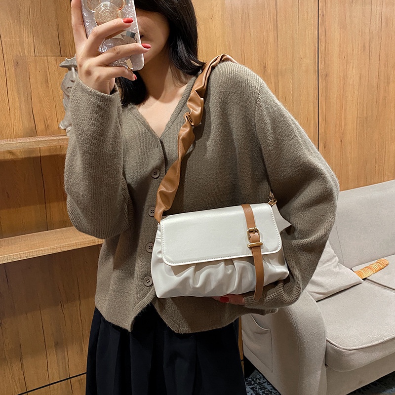 Túi xách đeo chéo vai bằng lụa cỡ nhỏ thời trang thu đông dành cho nữ 2021