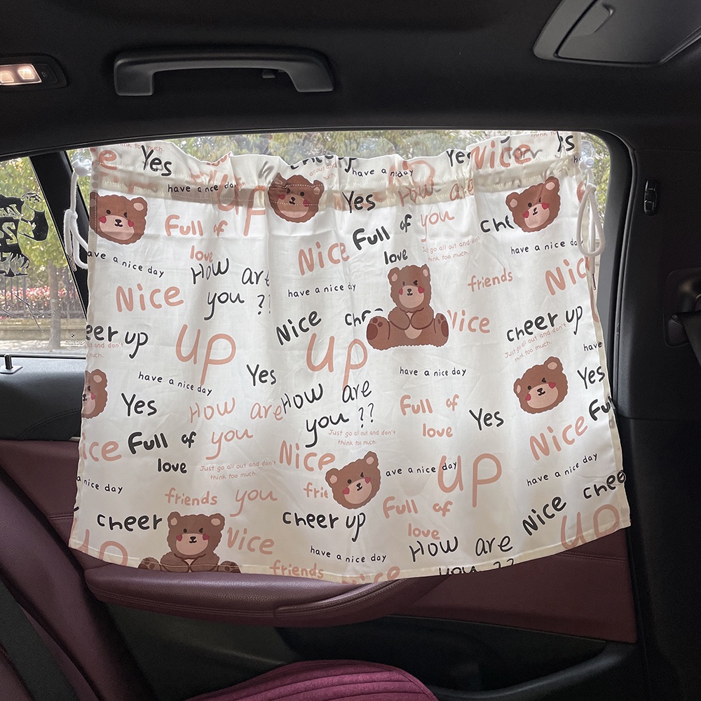 [Giá Nhà Máy] Rèm Che Nắng Cho Cửa Sổ Xe Hơi Có Cốc Hút Hình Hoạt Hình