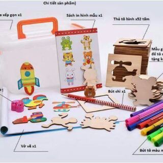 Bộ khuôn vẽ bằng gỗ cho bé