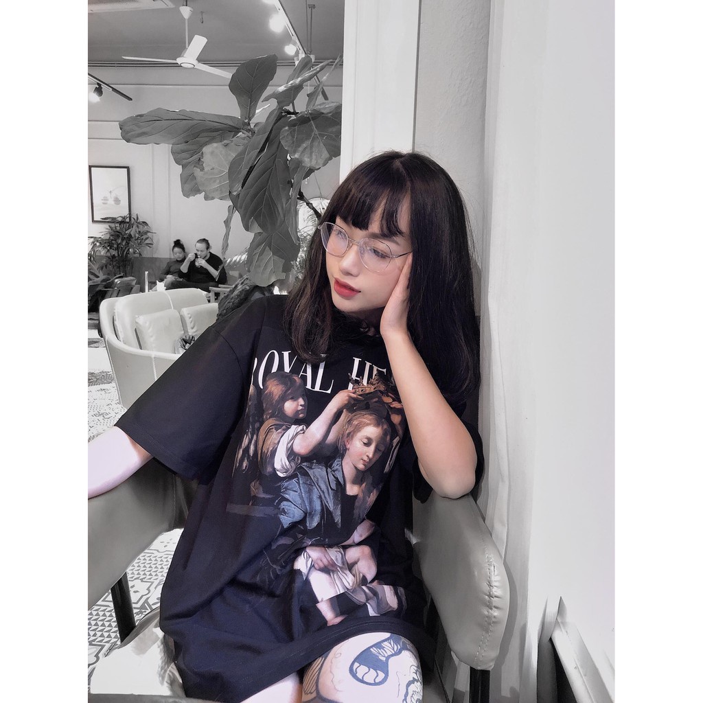 Áo Thun Tay Lỡ MIKENCO ROYAL HEARTS, áo phông unisex Form rộng oversize, chất liệu Cotton. KKIM Shop