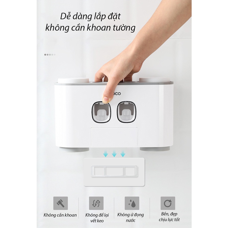 🍀Hàng chính hãng ecoco🍀 Nhã kem ecoco kèm 4 cốc cao cấp cực gọn E1802