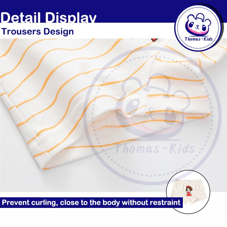 Set 5 Quần Lót Boxer Bằng Cotton Thoáng Khí Thoải Mái In Họa Tiết Công Chúa Nhỏ Cho Bé Gái 3-12 Tuổi