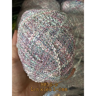 (16)Len sợi kiểu dùng đan móc (cuộn 100g)