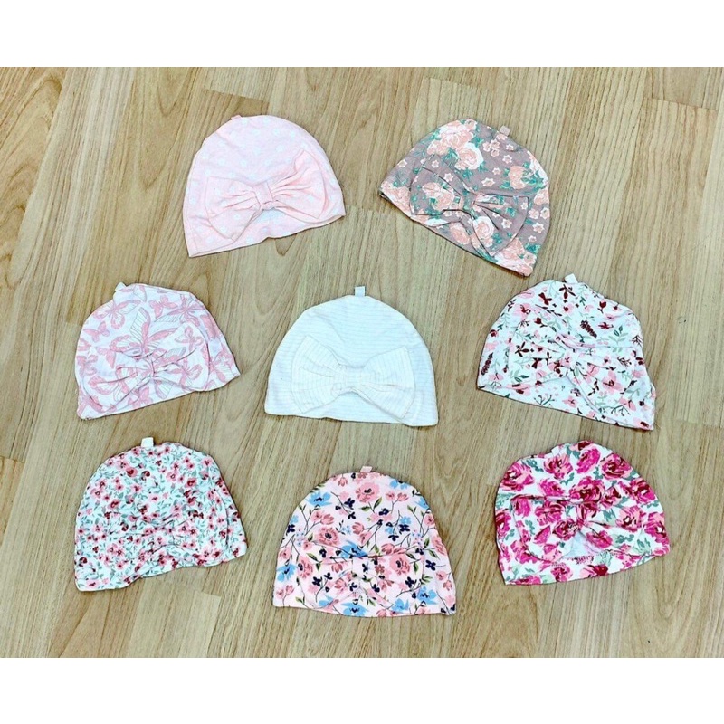 Mũ cho bé sơ sinh 💖𝑭𝑹𝑬𝑬𝑺𝑯𝑰𝑷💖 kiểu chóp,mũ tròn,turban chất liệu cotton