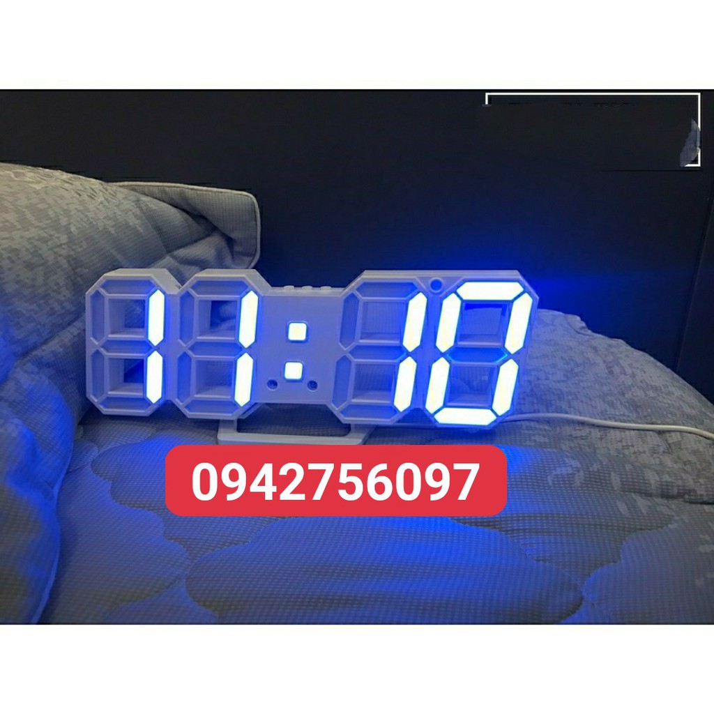 Đồng hồ led 3D treo tường để bàn thông minh trang trí siêu xinh cho không gian của ban