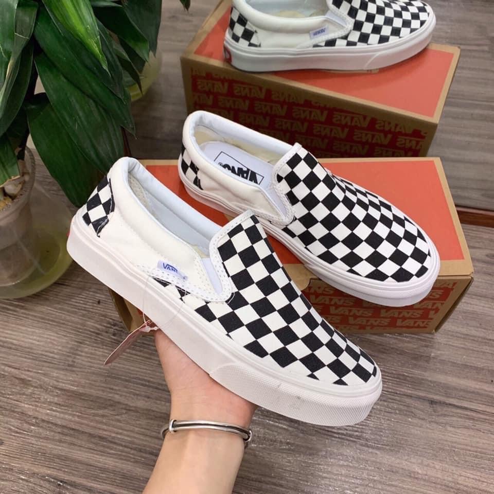 Giày Thể Thao Nam Nữ Giá Rẻ, Giầy Vans Caro Slip On Trắng Đen, Giày Vans Vault Old Skool Vải Cao Cấp | WebRaoVat - webraovat.net.vn