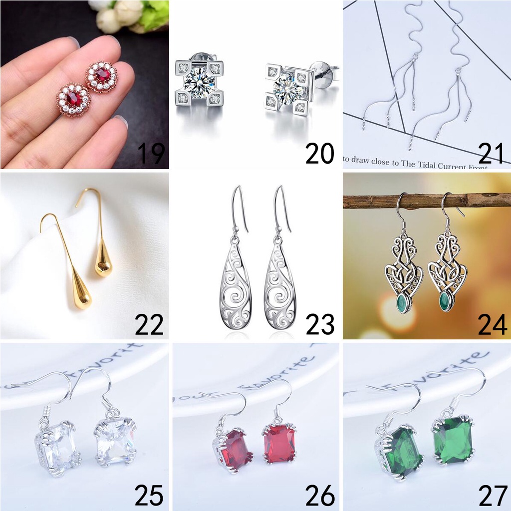 Bông Tai Mạ Bạc 925 Thời Trang Hàn Quốc Ed010