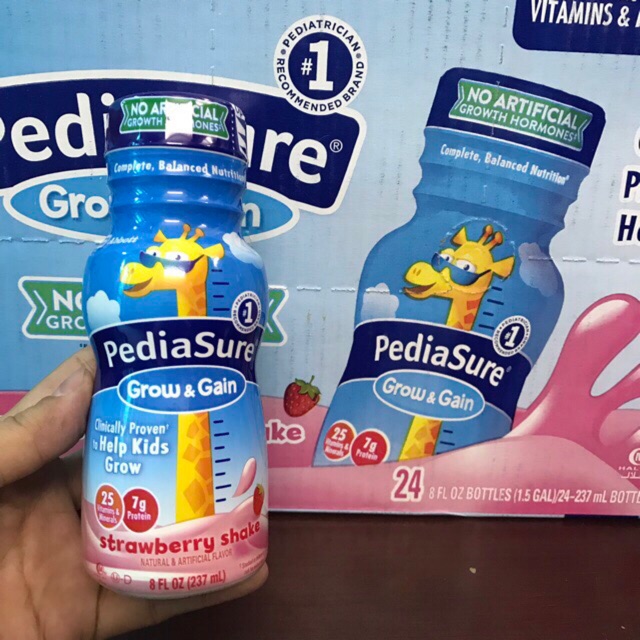 Sữa nước PediaSure vị dâu/socola/vani 237ml Mỹ Date 2022