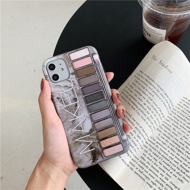 Glam Makeup Fashion Eye Color Palette Eyeshadow Box New Phone Case For Apple iphone 11 pro Max 8 7 6 6S Plus X XS MAX