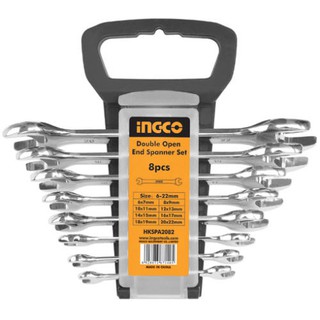 Bộ cờ lê 2 đầu miệng 8 cây ingco hkspa2082