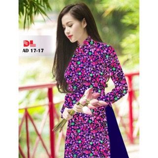 Vải áo dài hoa nhí