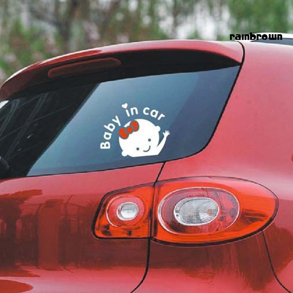 Sticker Dán Xe Hơi Hình Chữ Baby In Car 3d