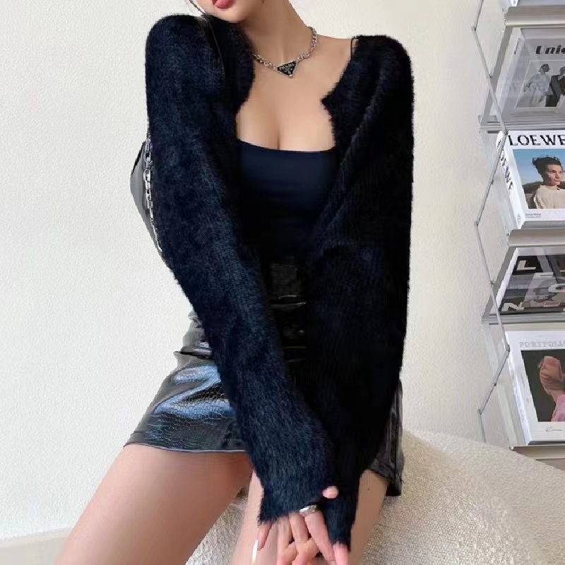 Áo Khoác Cardigan Dệt Kim Dáng Rộng Thời Trang Dành Cho Nữ