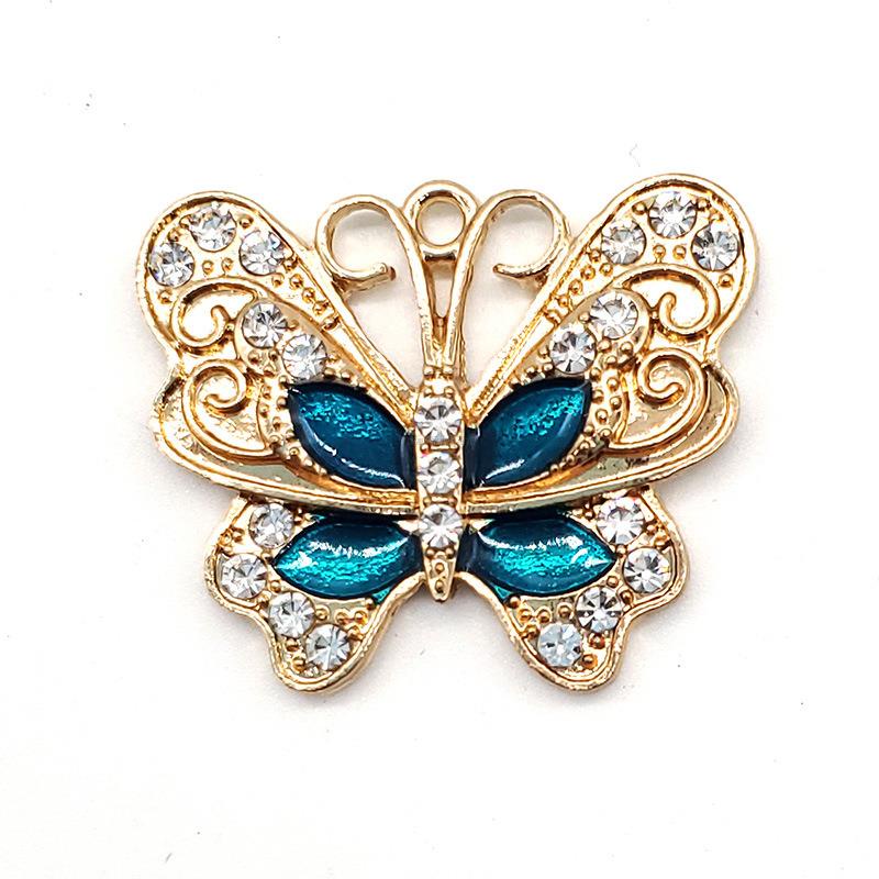 1 Phụ Kiện Trang Sức Thời Trang Bằng Kim Loại Hình Cá Ngựa Đính Đá Sáng Bóng