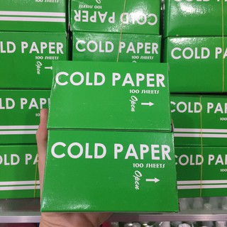 (3.9k) combo 10 hộp giấy uốn lạnh COLD PAPER 100 TỜ HỘP XANH