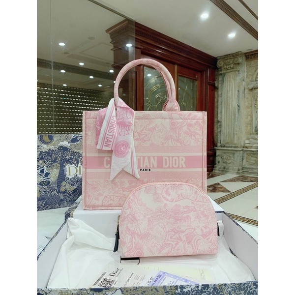 Set túi thổ cẩm màu hường cực xinh