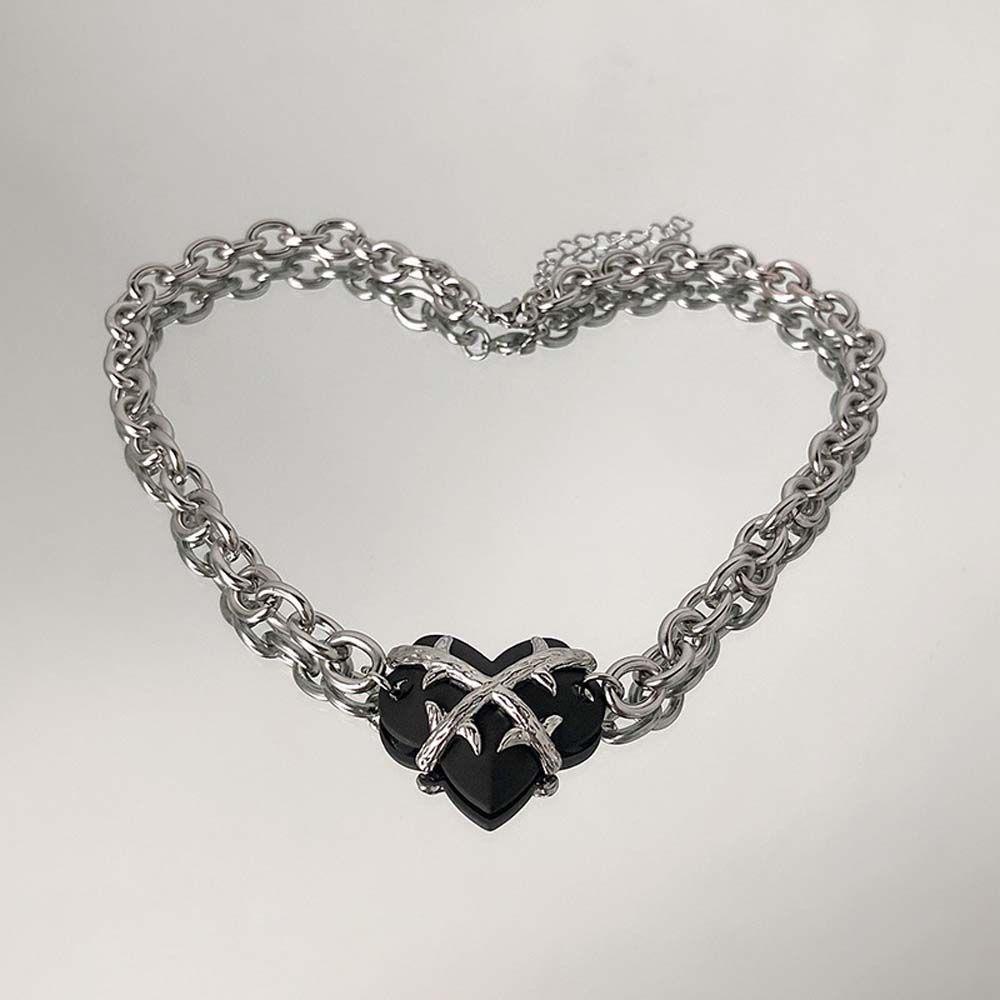 Vòng cổ Hình Trái Tim VANES1 Phong Cách Hip Hop Cho Nữ