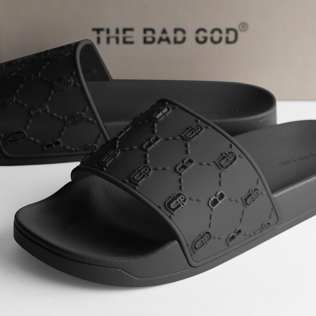 Dép quai ngang slipper The Bad God Tartaros đen fullbox X03 Black