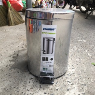 THÙNG RÁC TRÒN INOX ĐẠP CHÂN VINAMOP VNTB50
