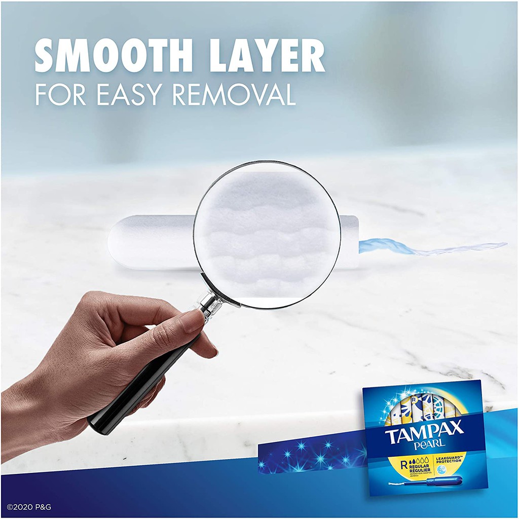 Băng vệ sinh dạng ống Tampon siêu thấm Tampax Pearl Regular hộp 50 miếng