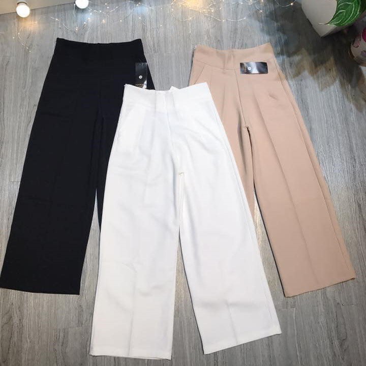 Quần Culottes Nữ ❤️ Quần suông ống rộng khoá hông cạp cao SIÊU HOT