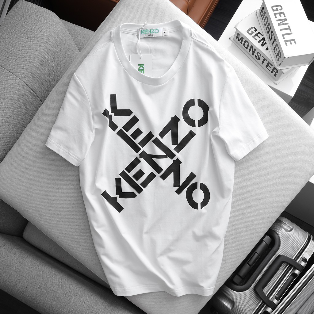 Áo thun nam Kenz logo chéo nổi bật trước ngực vải Cotton 4c cao cấp - Phong Cách Thời Trang