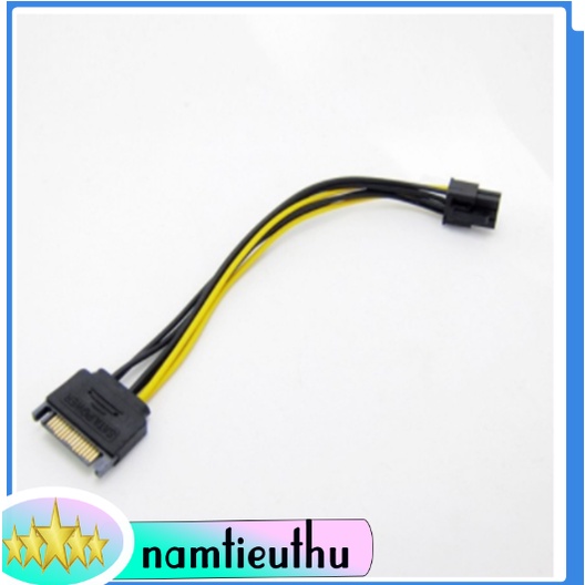 Cáp chuyển đổi nguồn SATA sang MOLEX 6 Pin