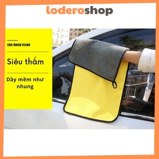 [DÀY MỀM KHÔNG RỤNG LÔN] Khăn Lau Xe Hơi Ô Tô Cao Cấp Đa Năng Siêu Thấm Không Rụng Lông Không Phai Màu Lau Siêu Sạch