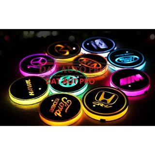 Bộ 2 Đèn LED trang trí nhiều màu logo FORD chỗ để cốc nước cho oto.