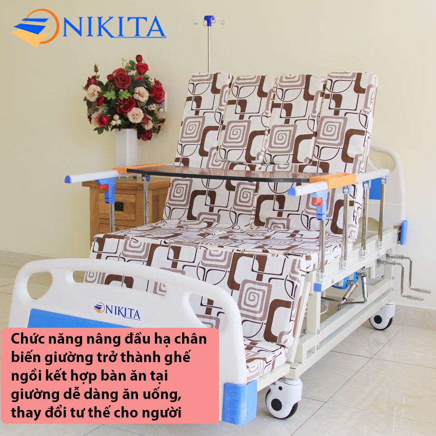 Giường y tế đa chức năng - Điều khiển bằng tay quay - Chính hãng NIKITA DCN04