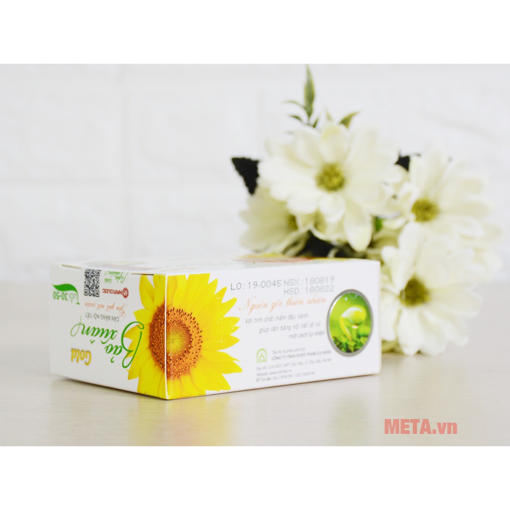 Viên Uống Bảo Xuân Gold Hộp 30 Viên - Đẹp da, cân bằng nội tiết tố nữ tuổi 30-50.