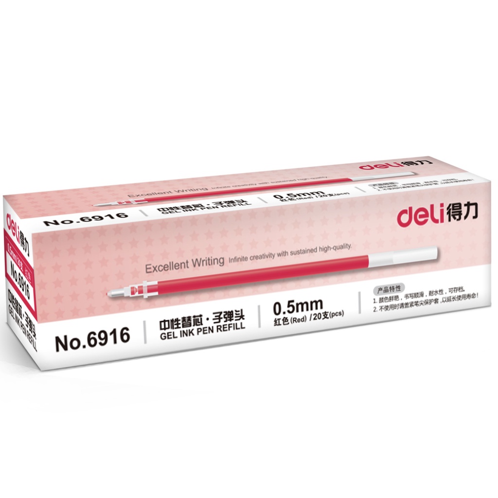 Ruột Bút Gel Deli 0,5mm No. 6916