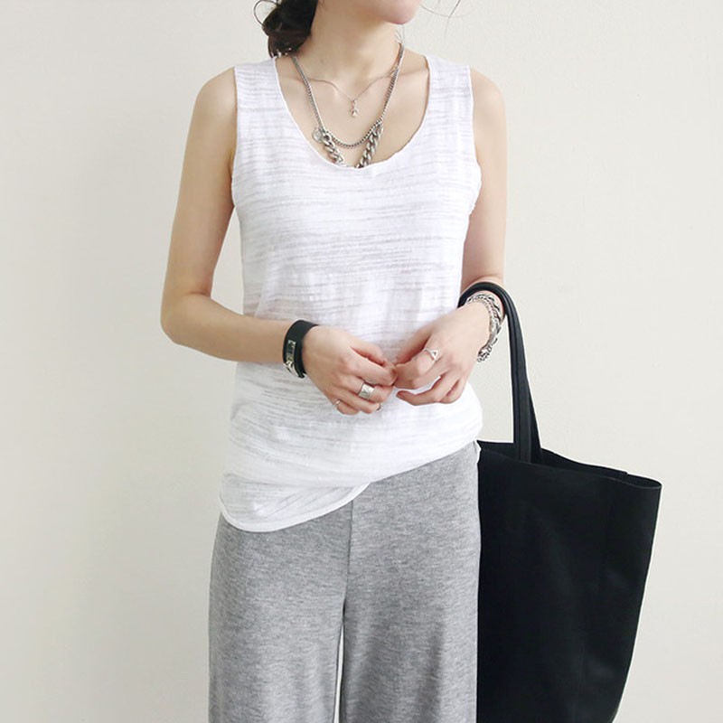 Áo ba lỗ cổ tròn thời trang cho nữ