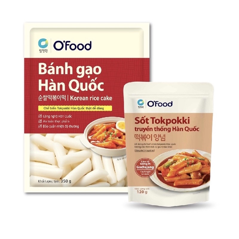 Combo Bánh Gạo Tokbokki 350g Kèm Sốt, Bánh Gạo Tokpokki
