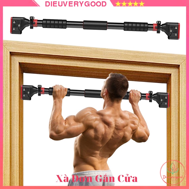 Xà đơn gắn tường cửa chỉnh kích thước 2 đầu đa năng không cần bắt vít khoan đục tặng Quà dụng cụ lấy ráy tai dieuverygoo