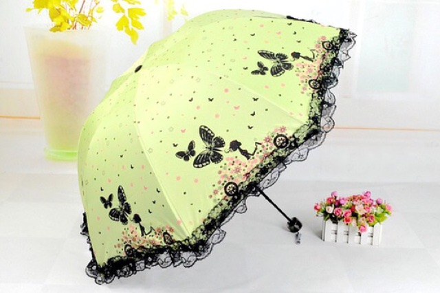 Ô dù 3 lớp chóng tia UV - Bướm Ren