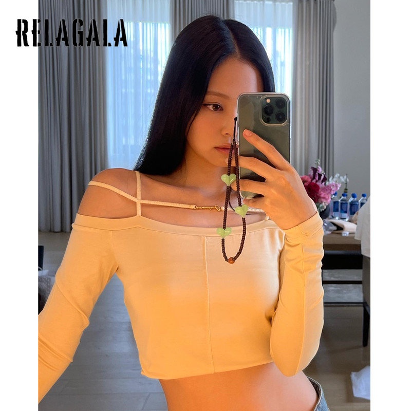 Áo Thun DàI Tay MàU Trơn ThờI Trang Cho Nữ