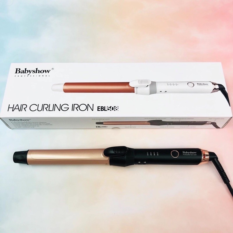 [Xukashop] Máy uốn tóc xoăn lọn Baby Show New Ceramic Hair Curling Iron EBL 508